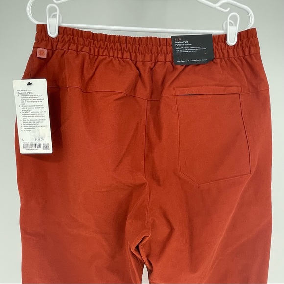 LULULEMON NWT BOWLINE PANTS 30” UTILITECH IN AZTEC BRICK LARGE MEN’S - Picture 11 of 13